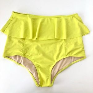 Kortni Jeane Peplum Bottoms Lime Green Size Small